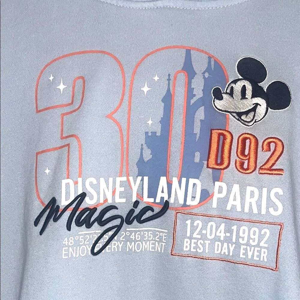 Disneyland Paris Size Small Sky Blue Mickey Mouse Hoodie embroidery #disney 90’s - Picture 2 of 9